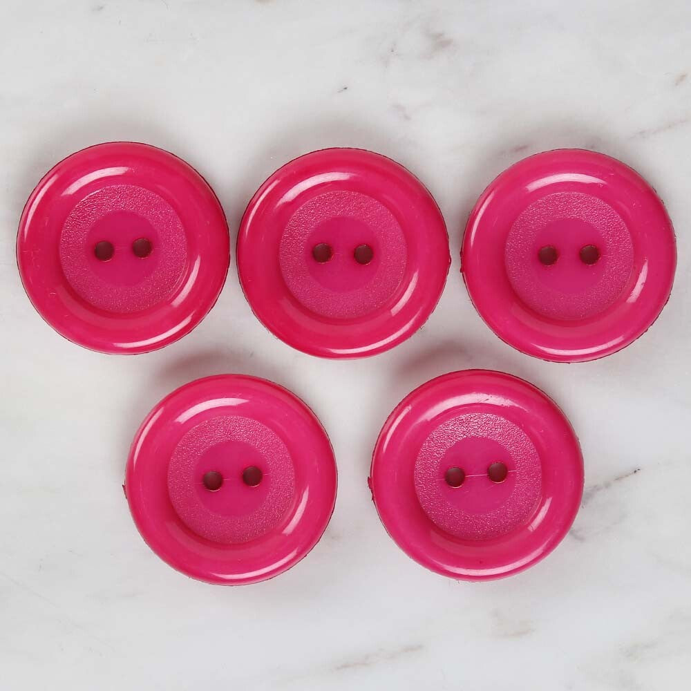 Loren Crafts 5'li Fuşya Büyük Düğme - 1791