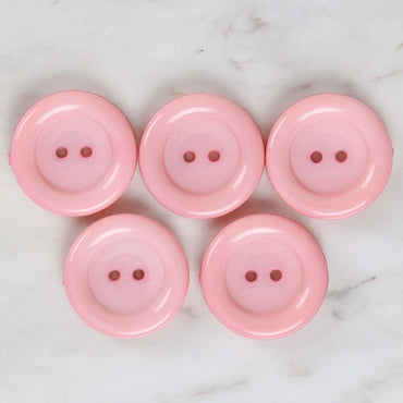 Loren Crafts 5'li Pembe Büyük Düğme - 1792