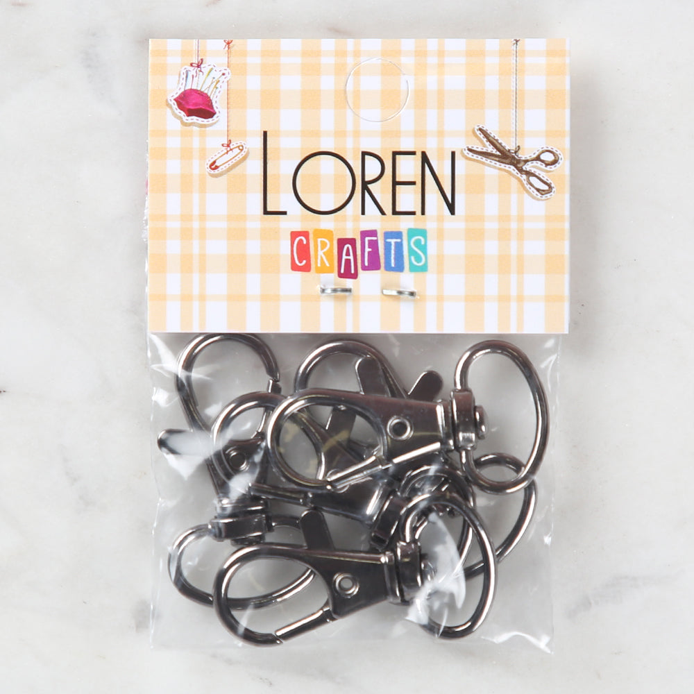 Loren Crafts 1,5 cm Papağan Klipsi Füme Anahtarlık 5'li Paket