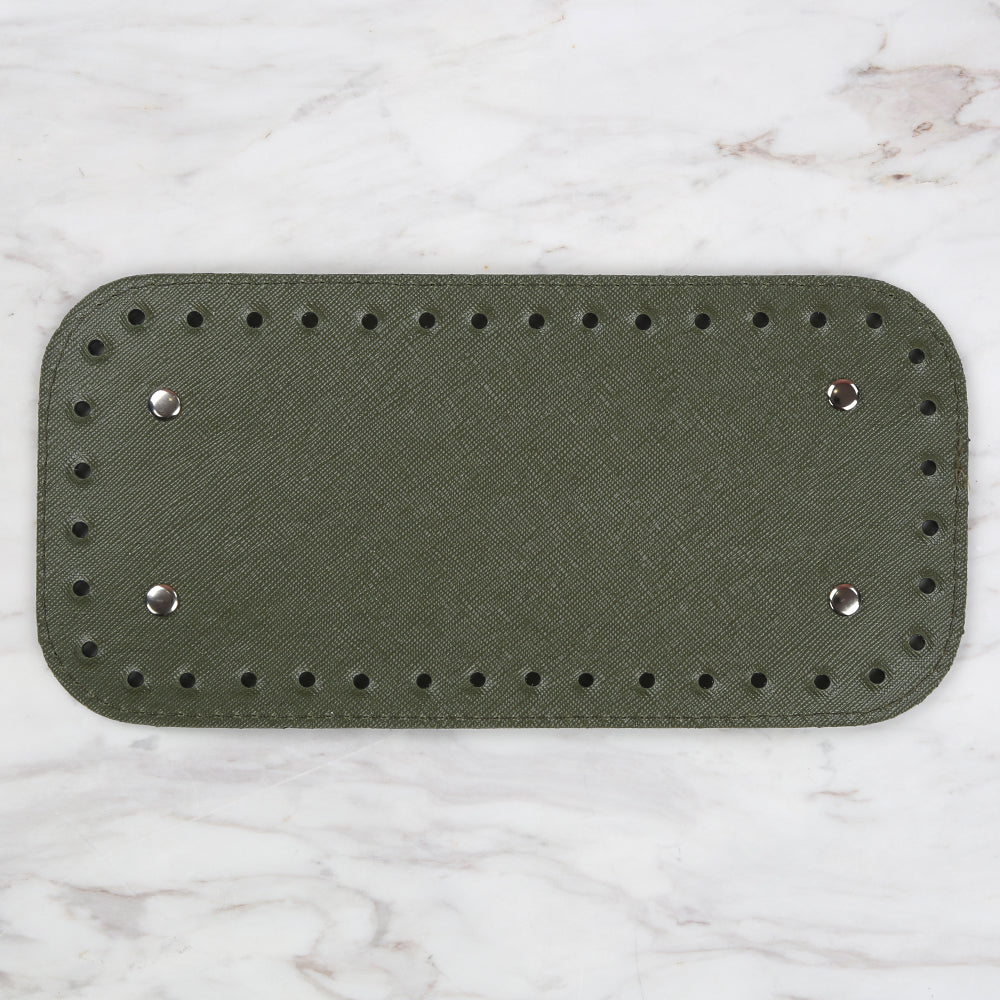 Nas Deri Çanta Tabanı 25 cm - Yeşil