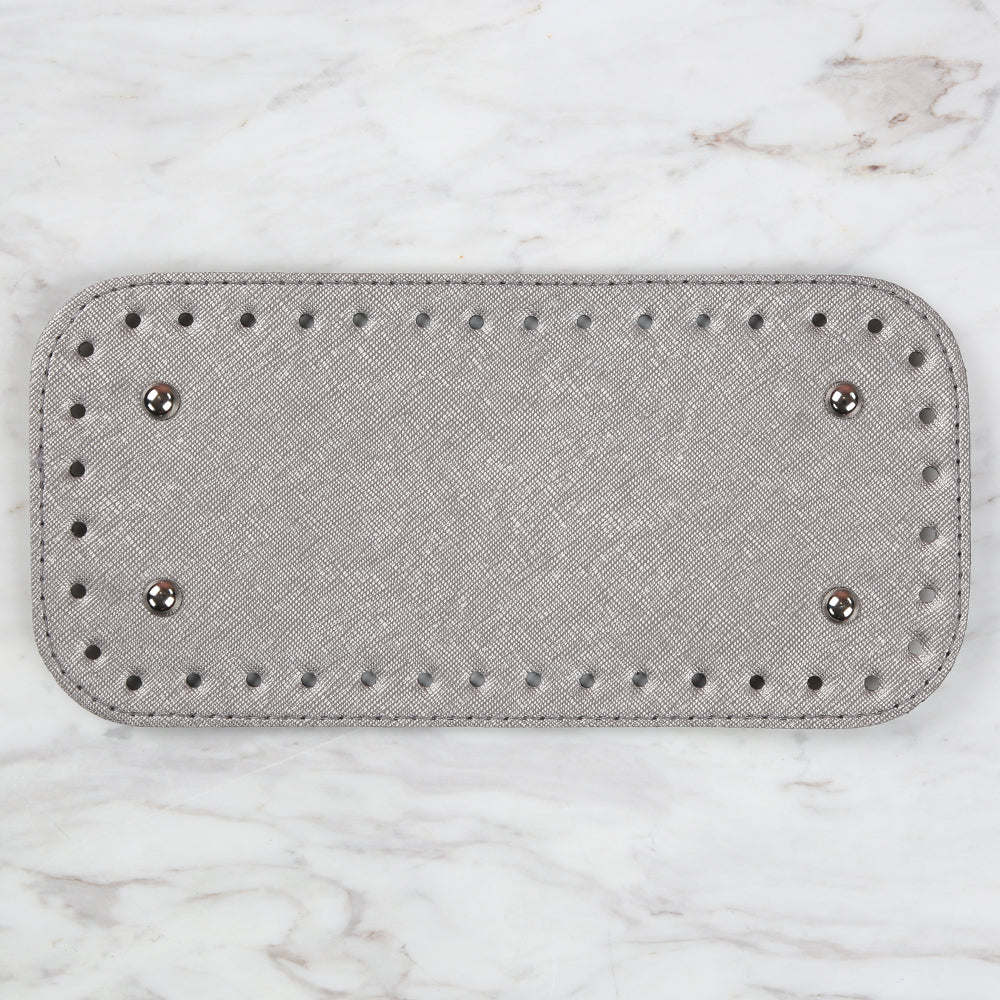 Nas Deri Çanta Tabanı 25 cm - Gri