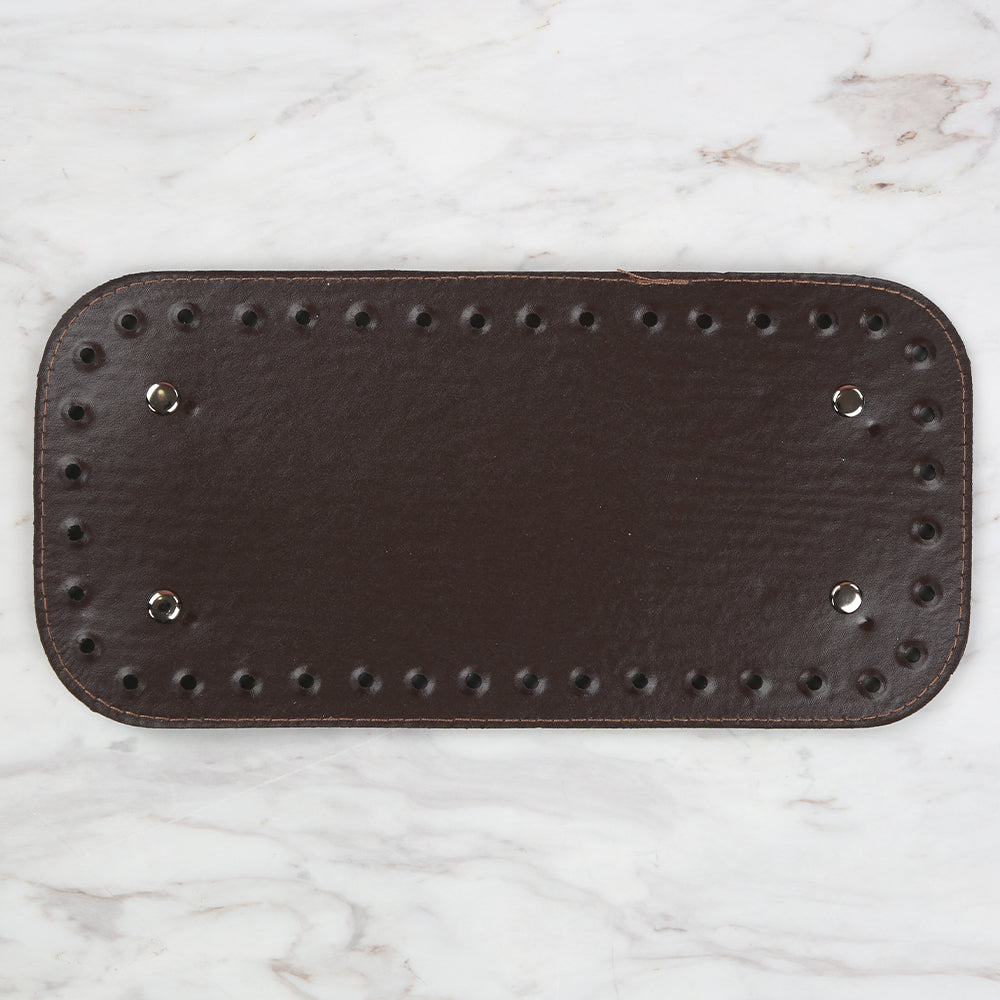 Nas Deri Çanta Tabanı 25 cm - Koyu Kahverengi