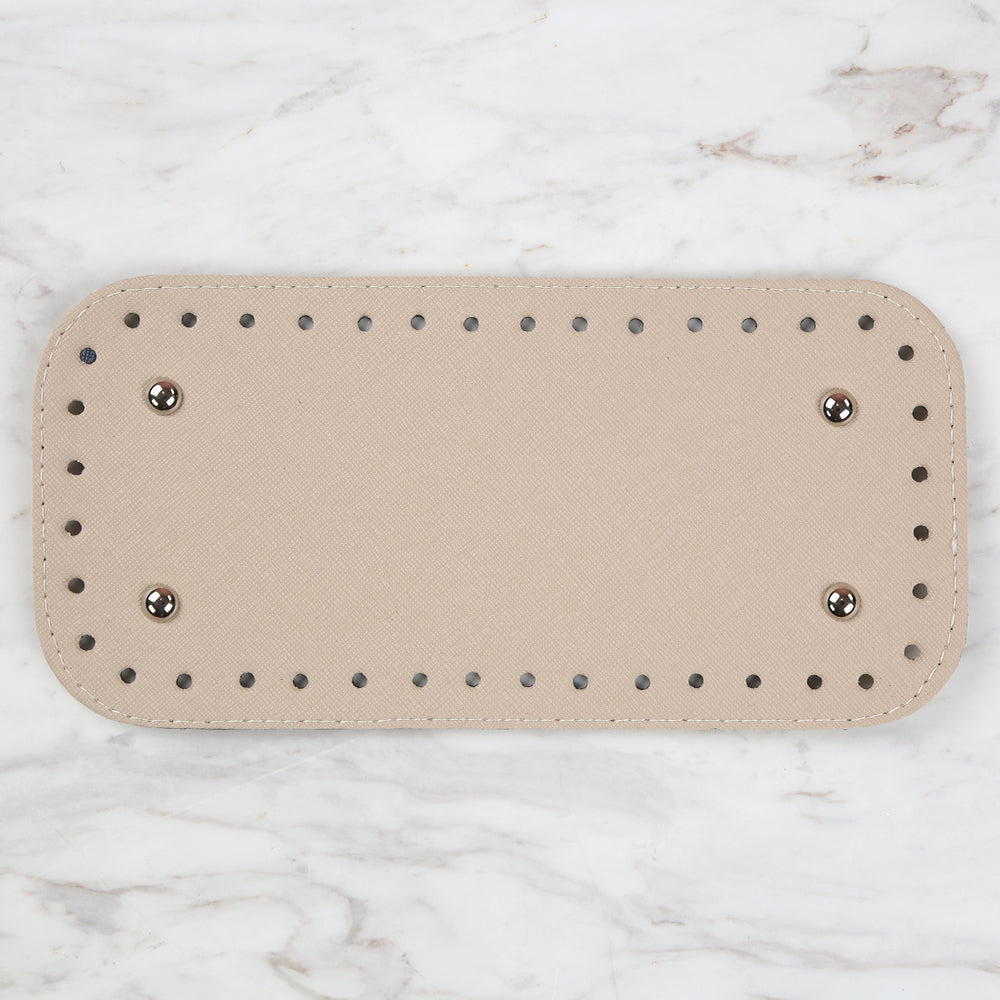 Nas Deri Çanta Tabanı 25 cm - Bej