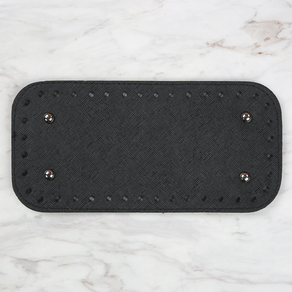 Nas Deri Çanta Tabanı 25 cm - Siyah