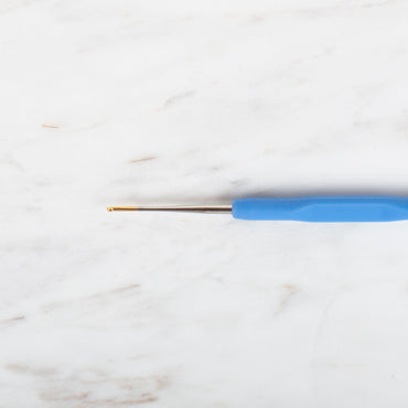 Yabalı Altın Uçlu Elastik Saplı Mavi Dantel Tığ No. 16 0.80mm