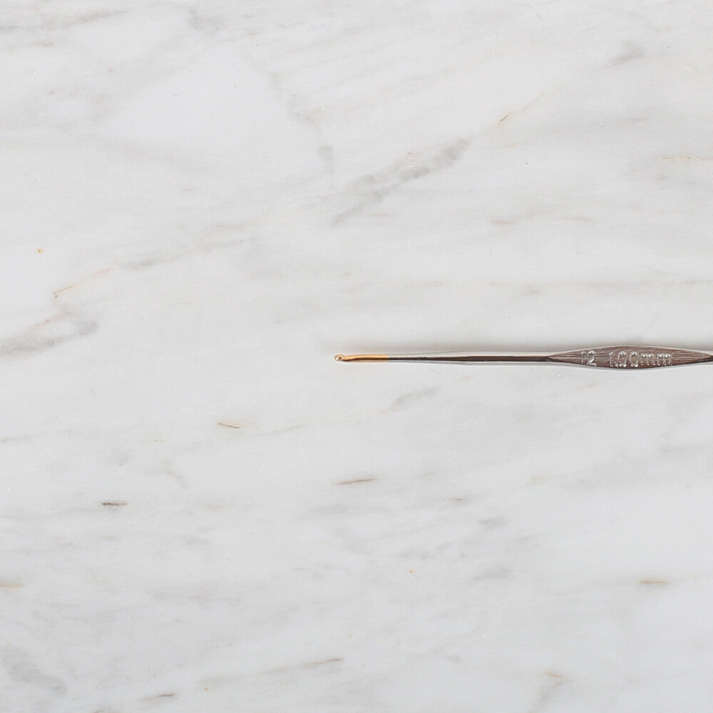 Yabalı Altın Uçlu Metal Saplı Dantel Tığ NO:12 1.00mm