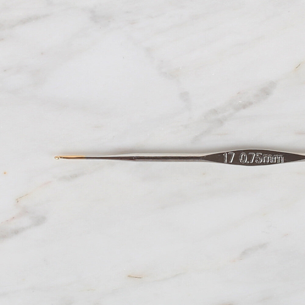 Yabalı Altın Uçlu Metal Saplı Dantel Tığ NO:17 0.75mm