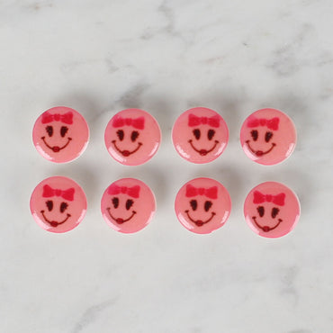 Loren Crafts 8'li Pembe Düğme - 0715