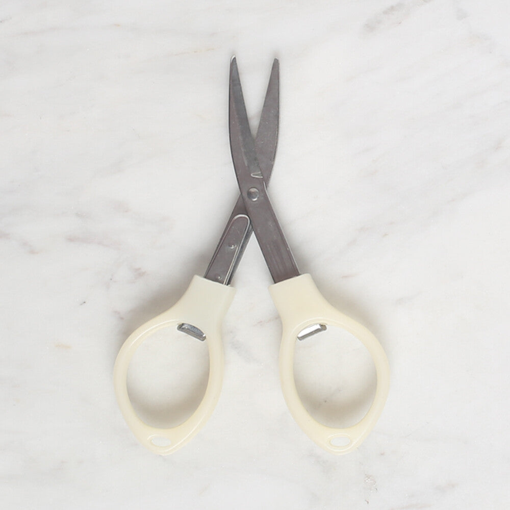 Yabalı Katlanabilir Gözlük Makas Krem