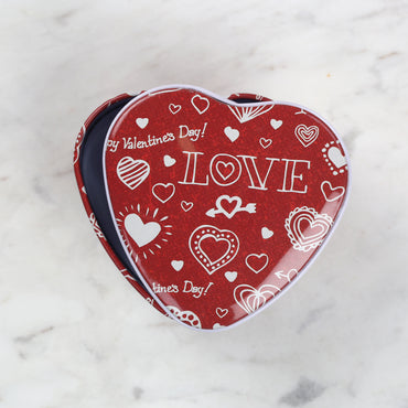 Nas Metal Saklama Kutusu Kalp - Kahverengi