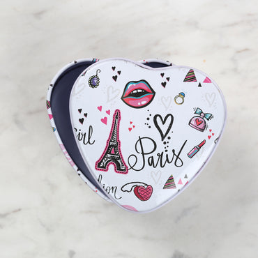 Nas Metal Saklama Kutusu Kalp - Karışık Renk