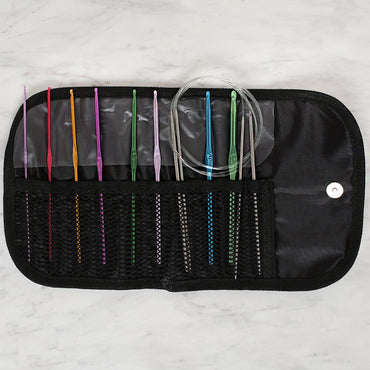 Loren Çantalı Tığ ve Örgü Aksesuarları Seti