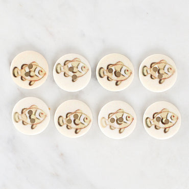 Loren Crafts 8'li Balık Düğme - 1179