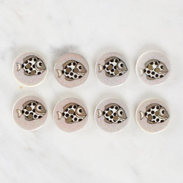 Loren Crafts 8'li Balık Düğme - 1184