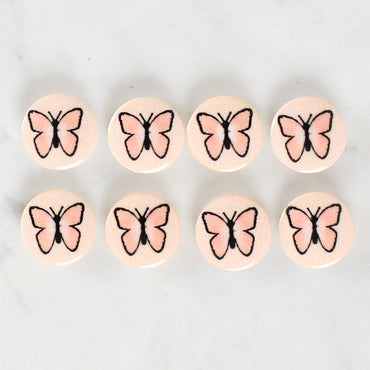 Loren Crafts 8'li Kelebek Düğme - 1213