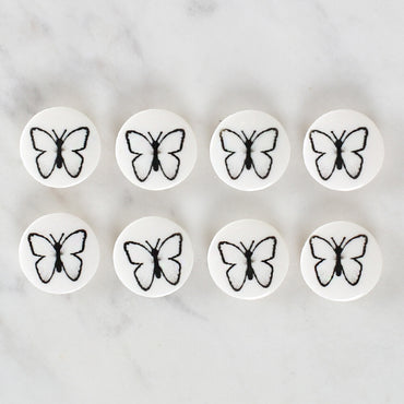 Loren Crafts 8'li Kelebek Düğme - 1216