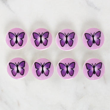 Loren Crafts 8'li Kelebek Düğme - 1218