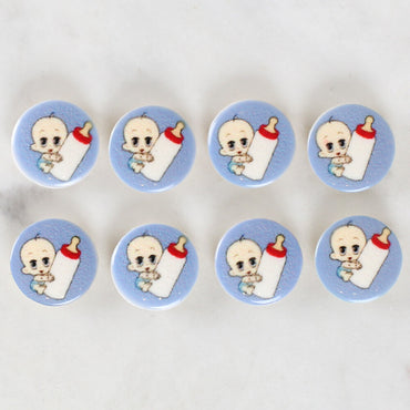 Loren Crafts 8'li Biberonlu Bebek Düğme - 1241