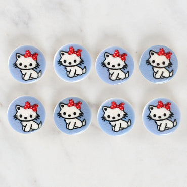 Loren Crafts 8'li Kedi Düğme - 1244