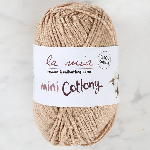 La Mia Mini Cottony 25 gr Bej Bebek El Örgü İpi - P4
