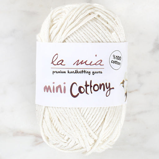 La Mia Mini Cottony 25 gr Kırık Beyaz Bebek El Örgü İpi - P3