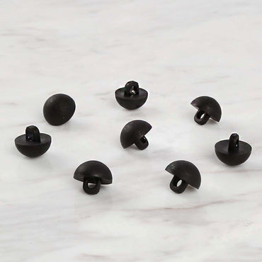 Loren Crafts 8'li Mat Plastik İnci Düğme Siyah - 1800