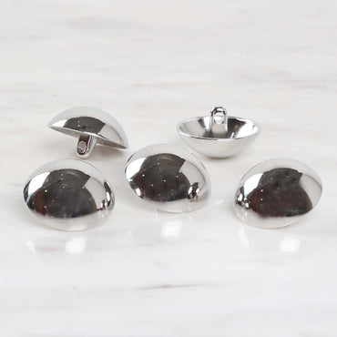 Loren Crafts 5'li Gümüş Metal Düğme - 1811