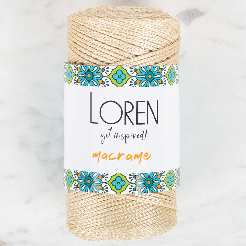 Loren Macrame Bej El Örgü İpi - RM 036