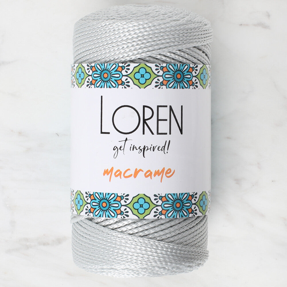 Loren Macrame Gri El Örgü İpi - RM 060