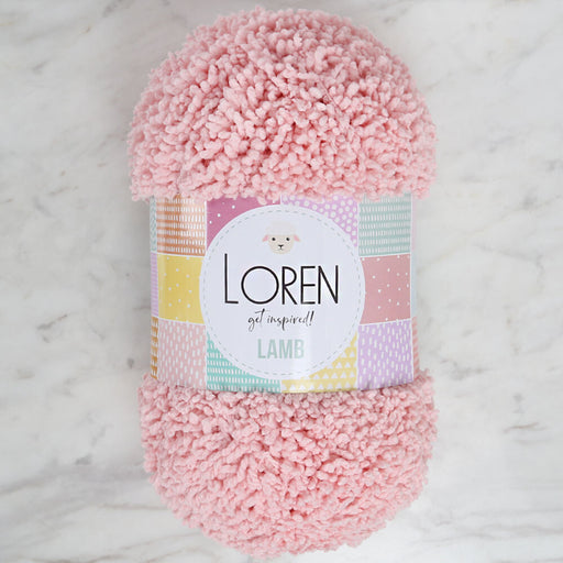 Loren Lamb Pembe El Örgü İpi - R079