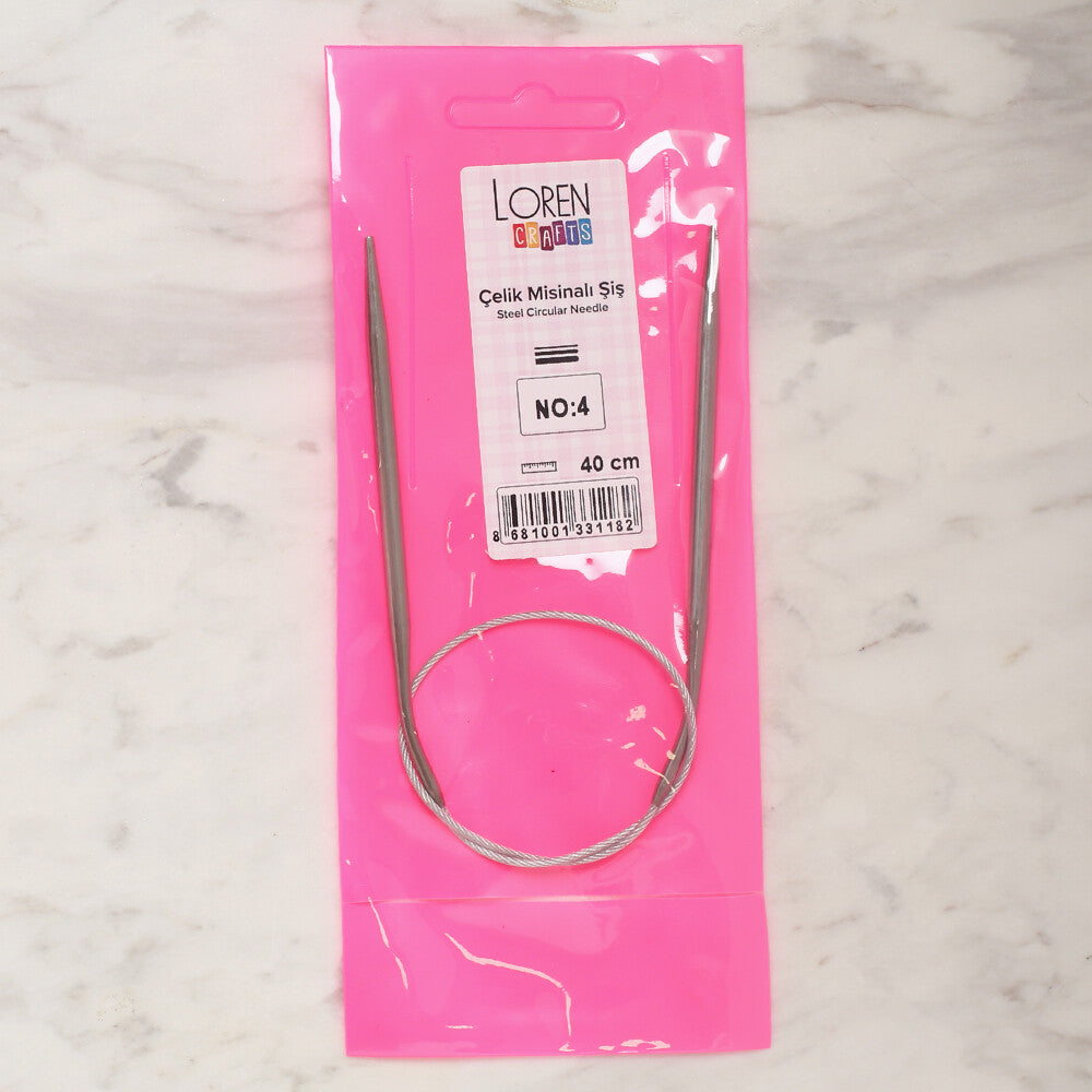 LOREN CRAFTS 4 MM ÇELİK MİSİNALI ŞİŞ 40 CM