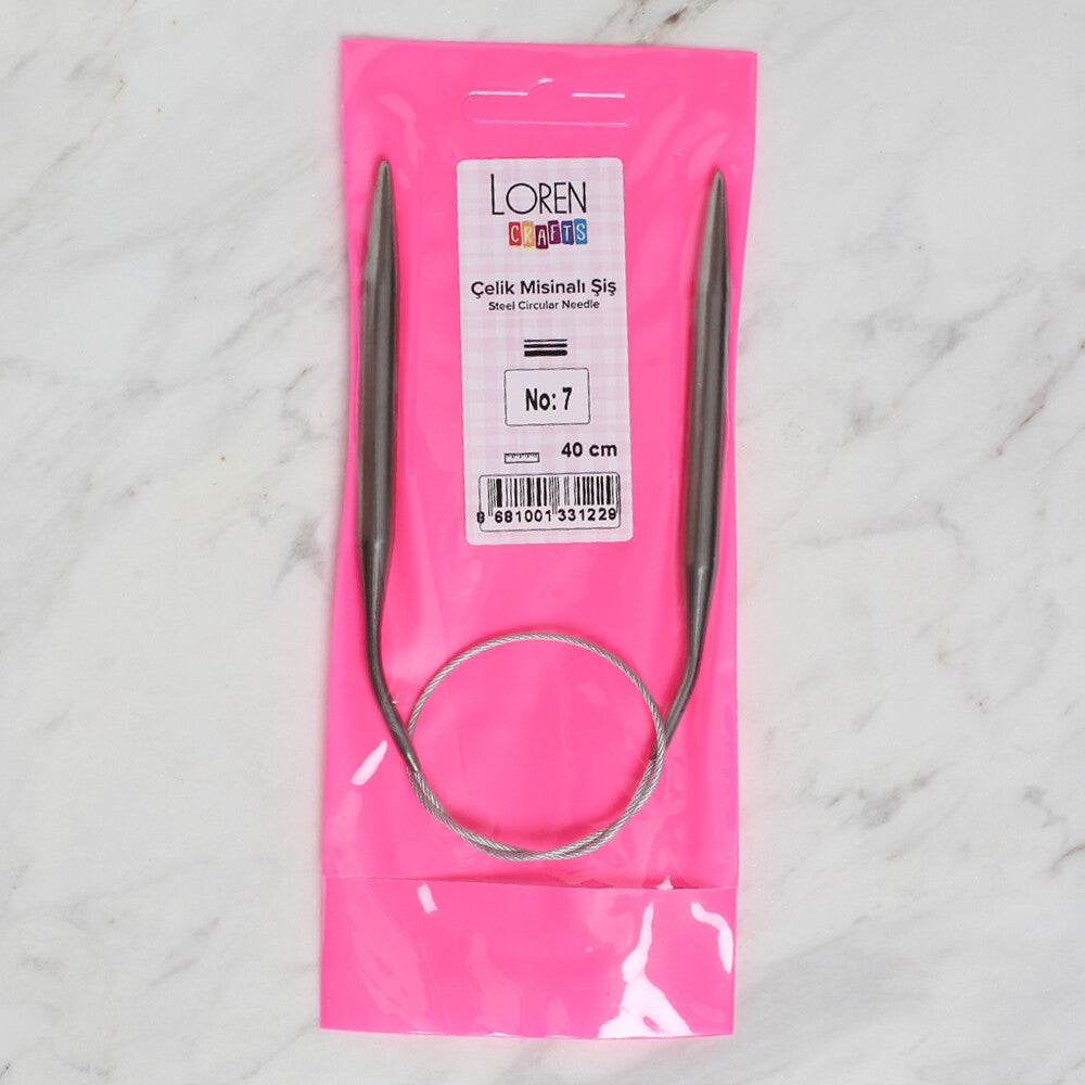 LOREN CRAFTS 7 MM ÇELİK MİSİNALI ŞİŞ 40 CM