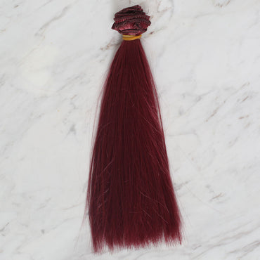 LOREN CRAFTS SENTETİK AMİGURUMİ DÜZ SAÇ - KIZIL