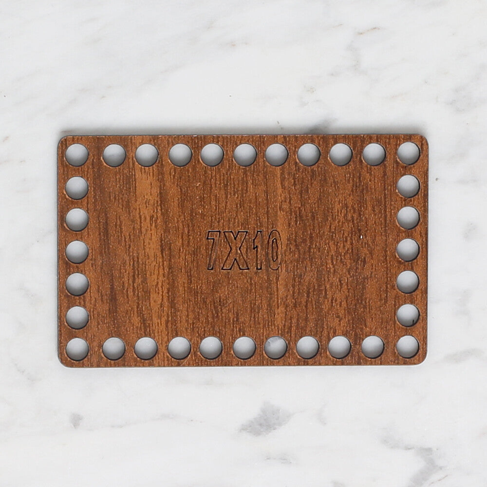 Loren Ahşap Taban Küçük Boy Dikdörtgen 7X10 CM