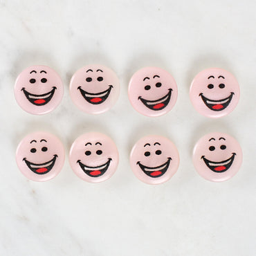 Loren Crafts 8'li Gülen Yüz Düğme - 1025