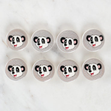 Loren Crafts 8'li Panda Düğme - 1057