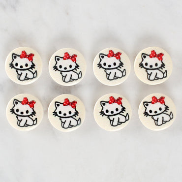 Loren Crafts 8'li Kedi Düğme - 1062