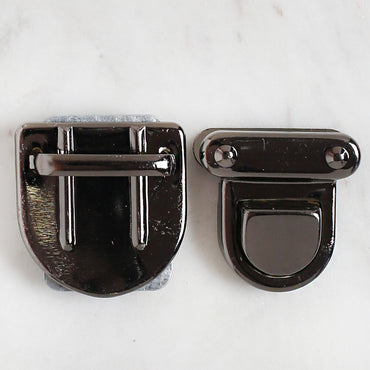 Loren Metal Çanta Kilidi Küçük Siyah