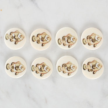 Loren Crafts 8'li Balık Düğme - 1162