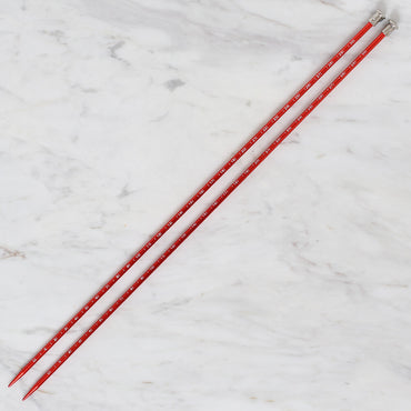 Yabalı 4 mm 35 cm Mavi Cetvelli Örgü Şişi - YBL-347