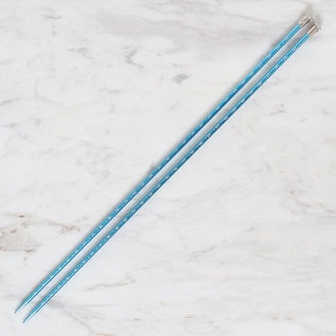 Yabalı 4.5 mm 35 cm Mavi Cetvelli Örgü Şişi - YBL-347