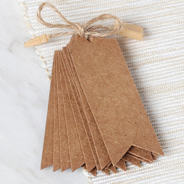 Loren 10'lu Flama Kraft Etiket ve Klipsli Etiket İpi