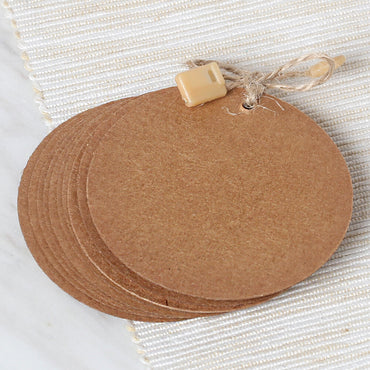 Loren 10'lu Yuvarlak Kraft Etiket ve Klipsli Etiket İpi