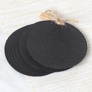 Loren 10'lu Yuvarlak Siyah Etiket ve Klipsli Etiket İpi