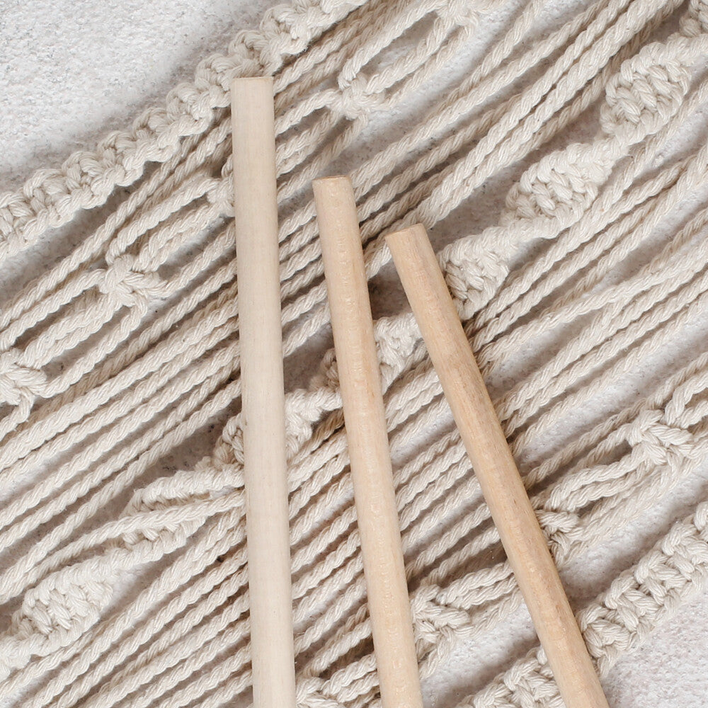 Loren Crafts 3 Adet 35cm Makrome Çubuğu 10mm