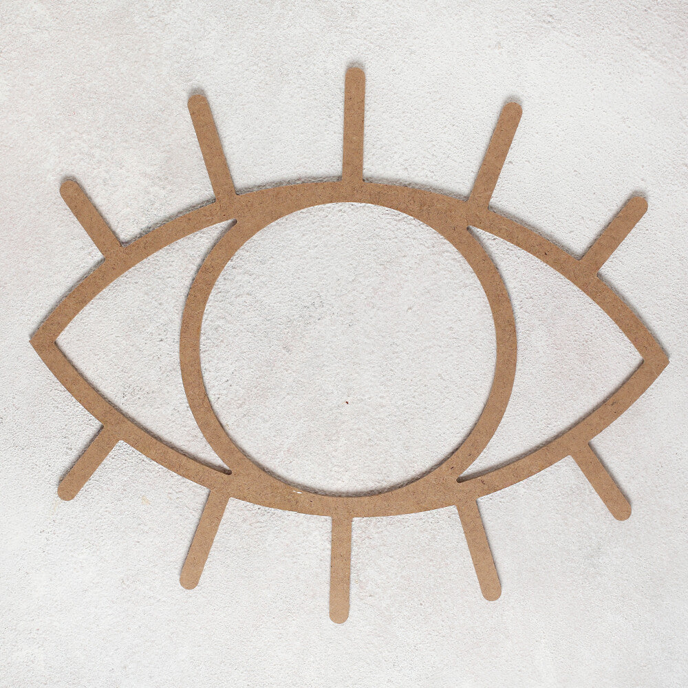 Loren Crafts Kirpikli Göz Figürlü Makrome Kasnağı