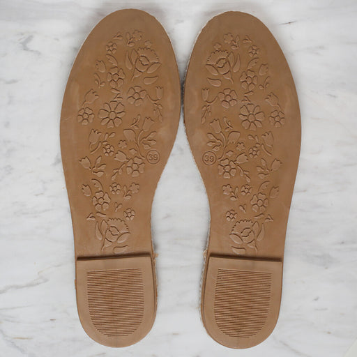 Loren Hasır Espadril / Ayakkabı Tabanı 39 Numara Kahverengi
