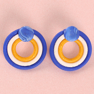 Clotho El Yapımı Nazar Boncuğu Mavi Küpe