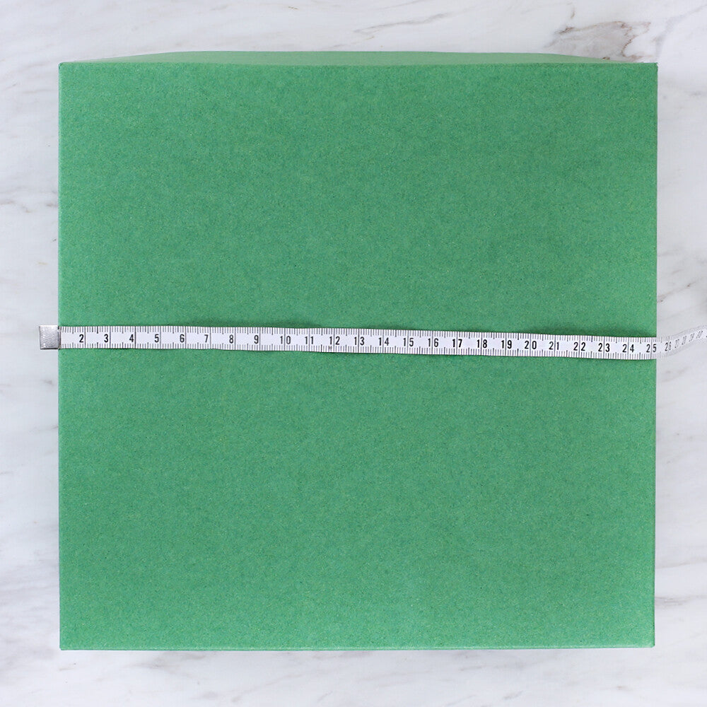 Loren Crafts 24x24x6 cm Yeşil Kare Kutu