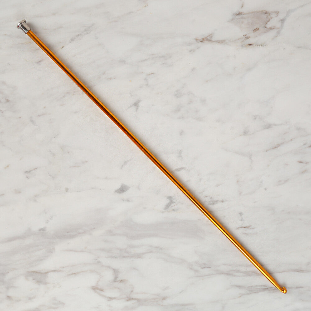 Loren Crafts 6 mm 35 cm Sarı Renkli Metal Gagalı Örgü Tığ - LRN327